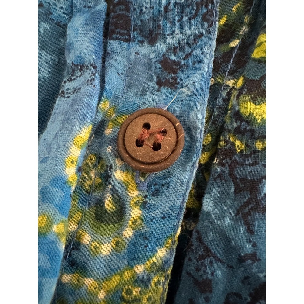 VTG 90s Prairie Chambray Tiered Midi Skirt Jean Cottagecore Festival 12 Tradwife - Picture 6 of 7